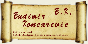Budimir Končarević vizit kartica